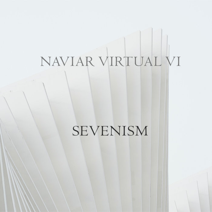 Naviar Virtual VI album cover. The image is titled "NAVIAR VIRTUAL VI" and features the work of an artist named Sevenism.