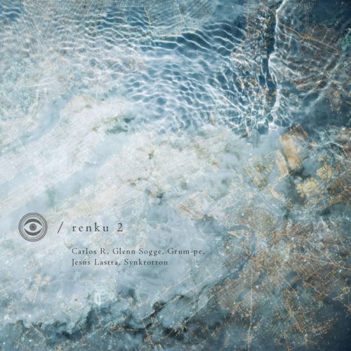Renku 2 album cover. Image of a submerged rock with a captivating visual effect resembling light reflection.